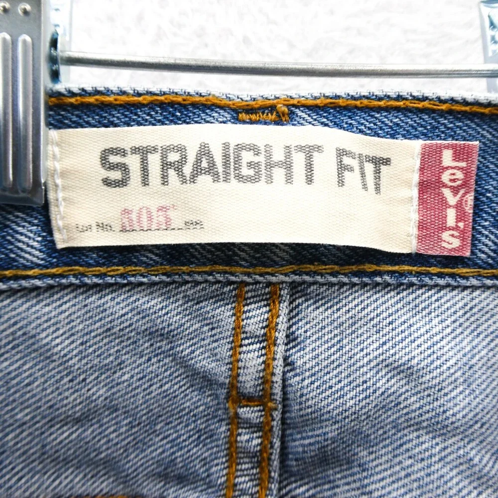 Levis 505 Jeans Mens Size 36x32 Straight Leg Blue Cotton Denim Size 36‎ Pants